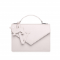 Preview: Handle Bag with shoulder strap made of calfskin light creme